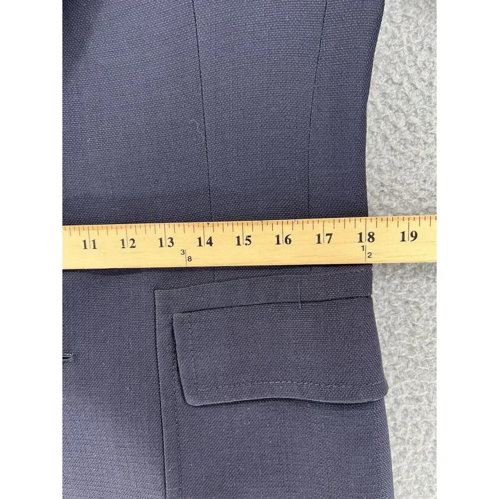 Hart Schaffner Marx Blazer 40R Jack Nicklaus Sports Coat Blue Knit Emblem‎ READ